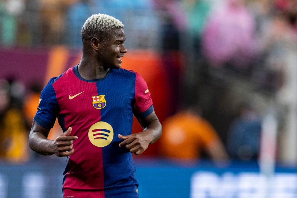 Mikayil Faye for Barcelona against Real Madrid