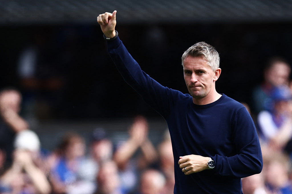 Kieran McKenna reacts after an Ipswich match