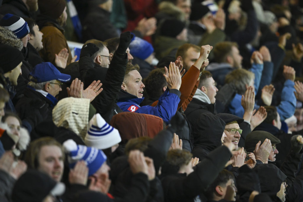 QPR fans during the game against Norwich City