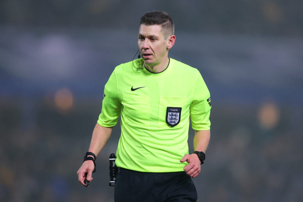 Referee Matt Donohue during Birmingham City vs Newcastle United