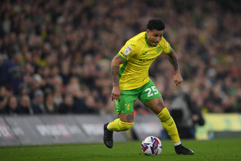 Onel Hernandez of Norwich City in action during the Sky Bet Championship match between Norwich City FC and Oxford United FC
