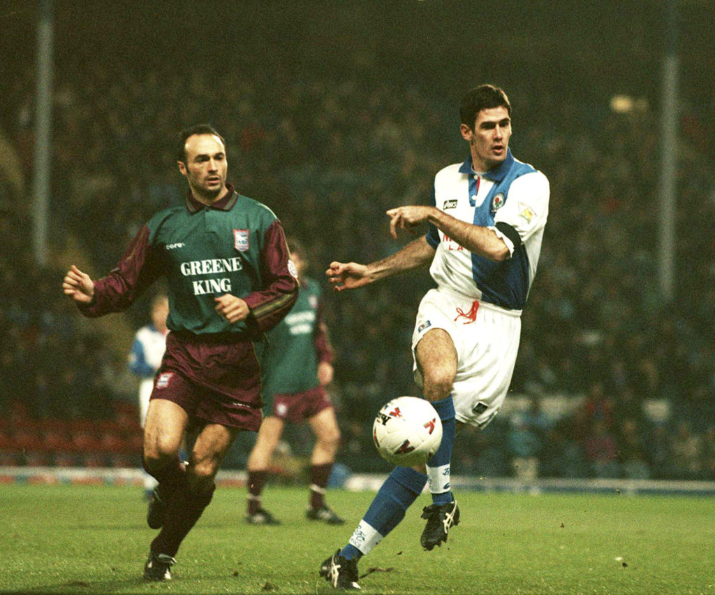 Mike Newell for Blackburn Rovers against Ipswich Town