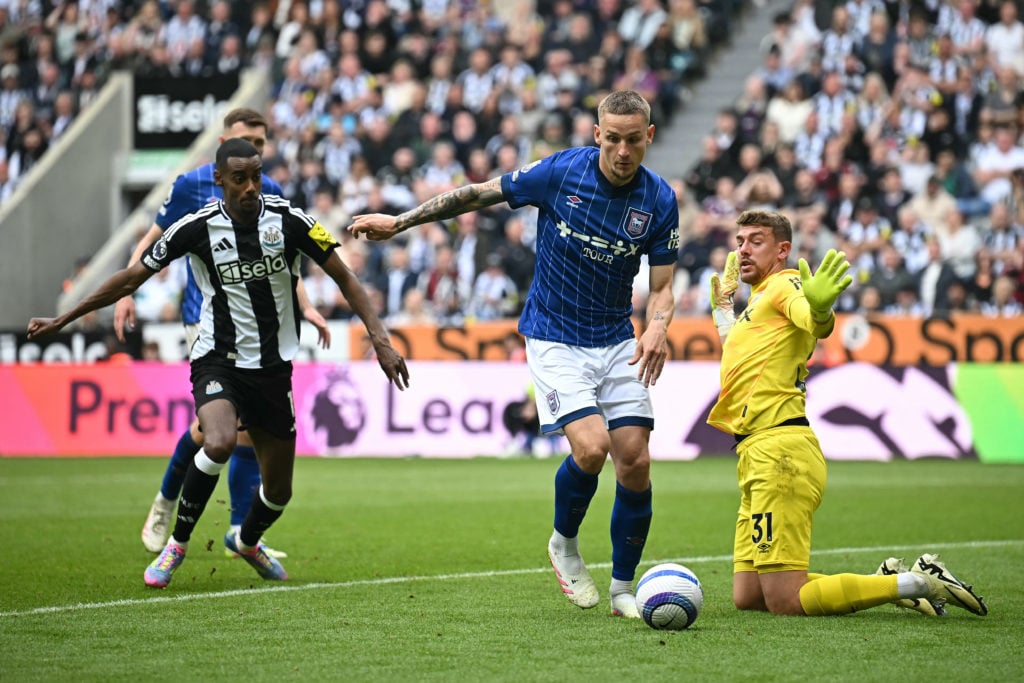 Luke Woolfenden for Ipswich Town against Newcastle