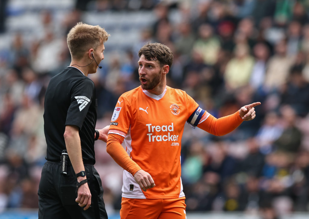James Husband for Blackpool against Wigan