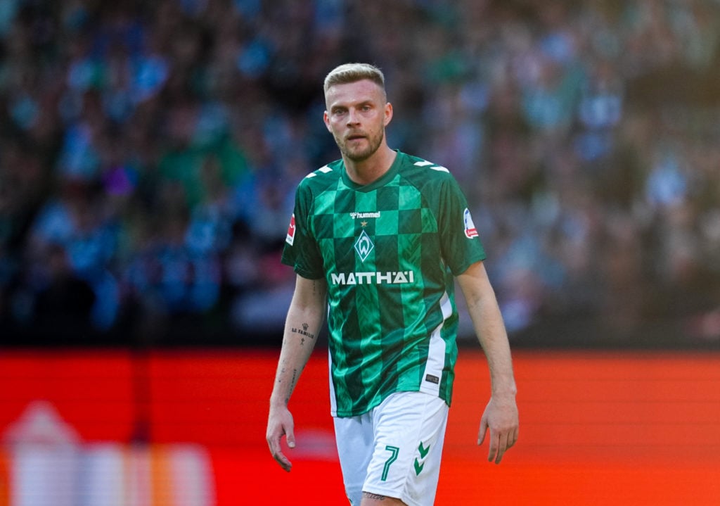 Marvin Duscksch in action for Werder Bremen vs St. Pauli in the Bundesliga