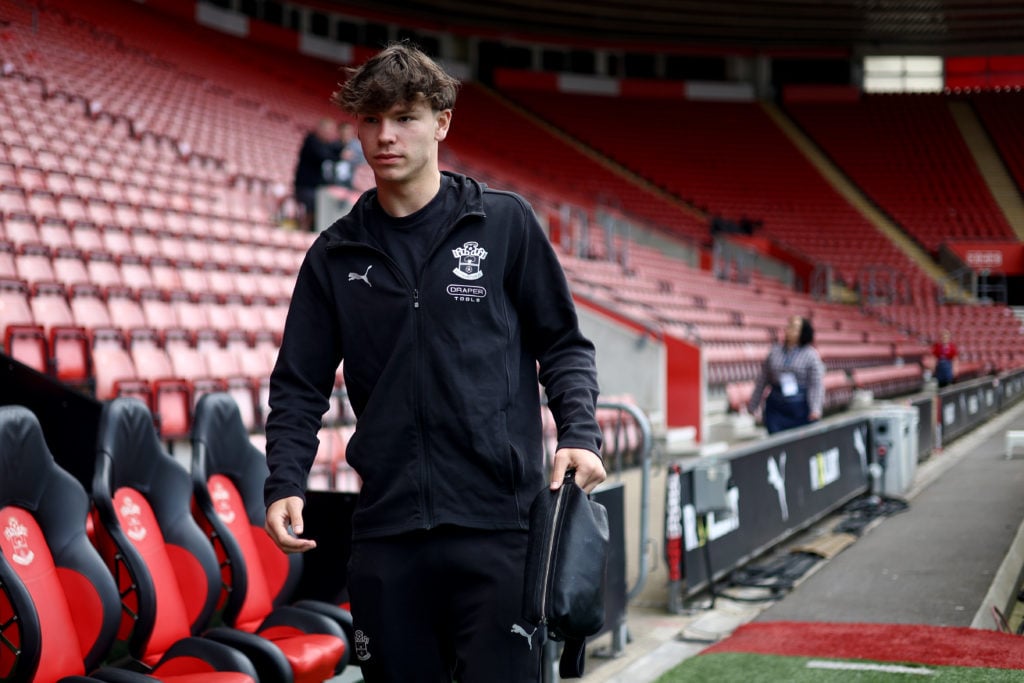 Tyler Dibling ahead of Southampton against Fulham in the Premier League