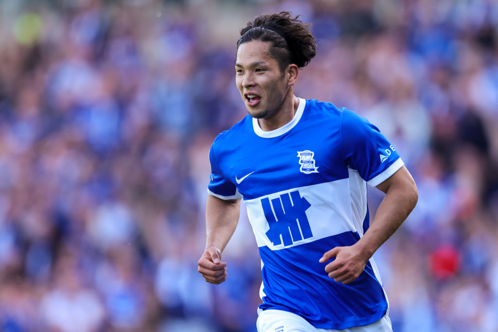 Tomoki Iwata of Birmingham City celebrates