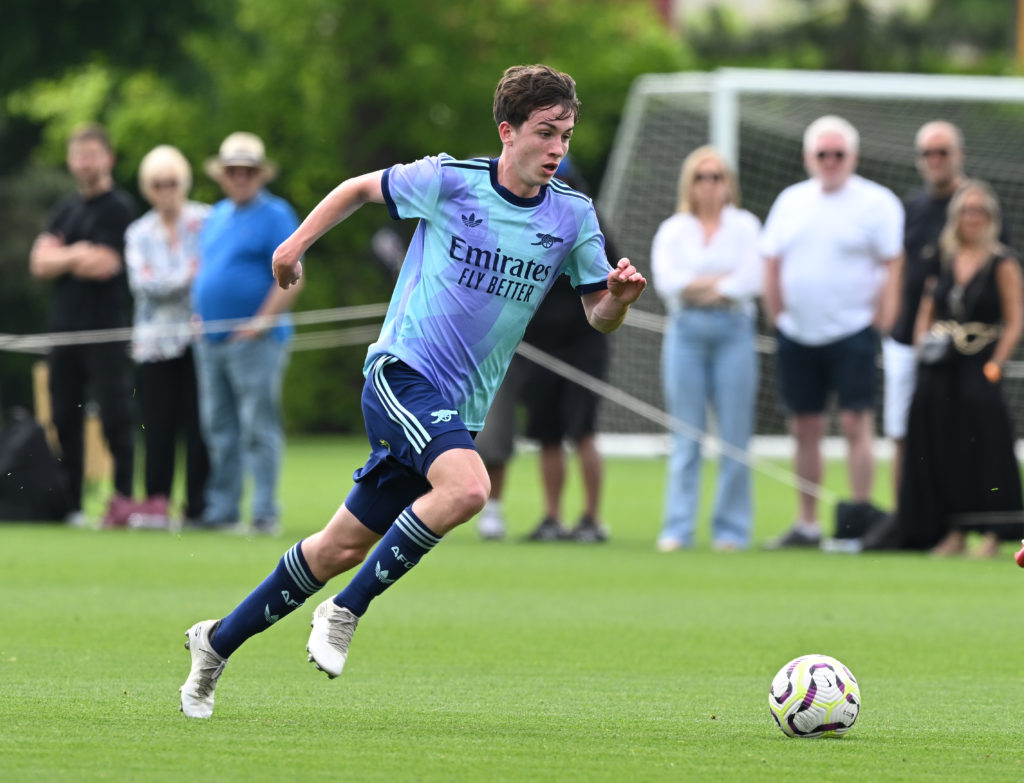 Dan Casey playing for Arsenal U18 against Fulham