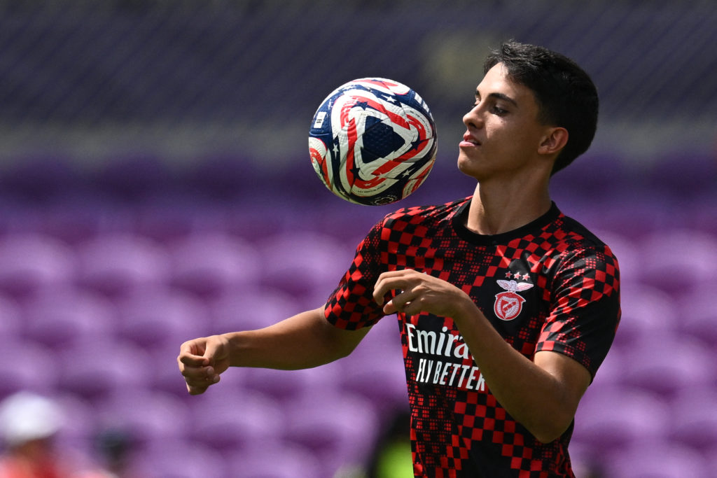 Joao Rego warms up before Benfica's Club World Cup clash vs Auckland City