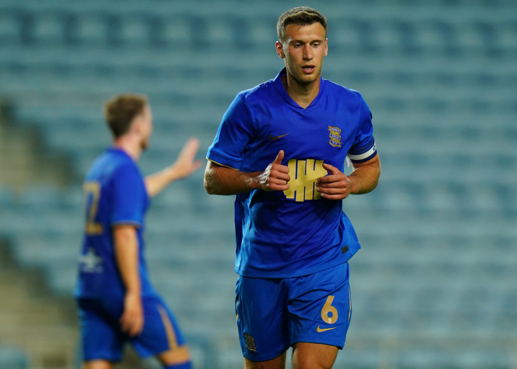 Krystian Bielik of Birmingham City looks on during the Pre-Season Friendly match between Sevilla FC and Birmingham City