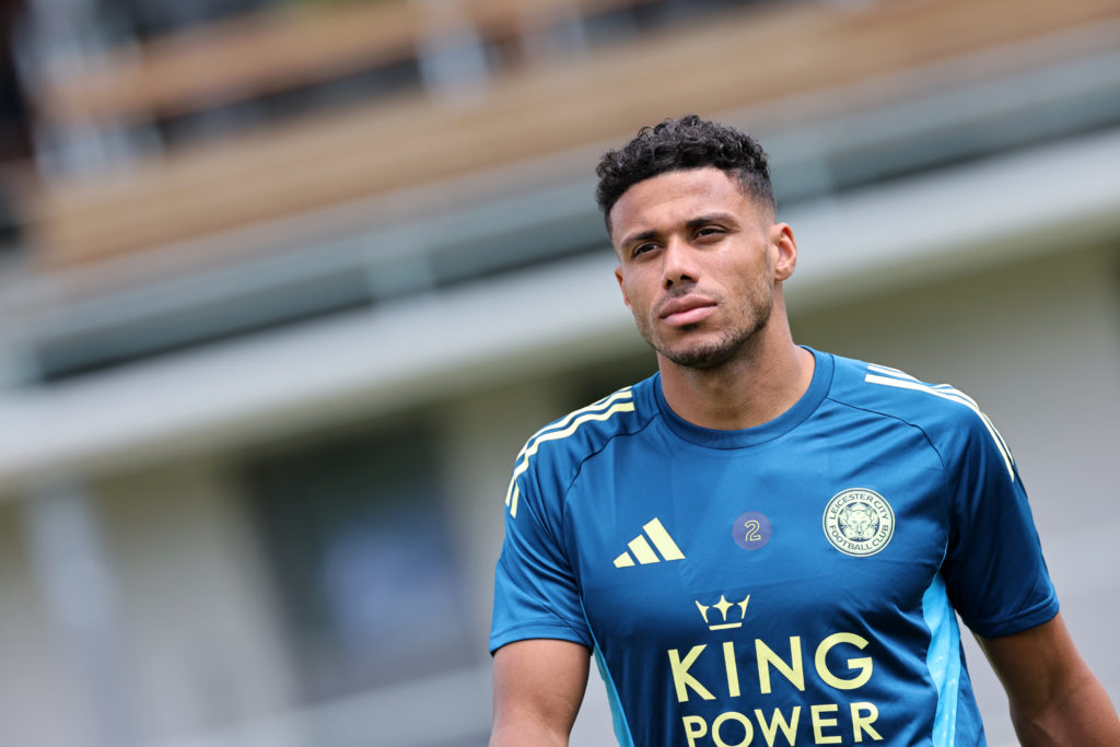 James Justin arrives for pre-season training with Leicester City