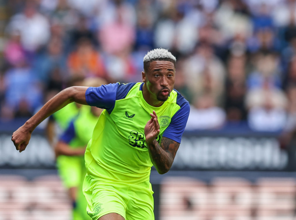 Daniel Jebbison makes a run during Bolton Wanderers vs Preston North End
