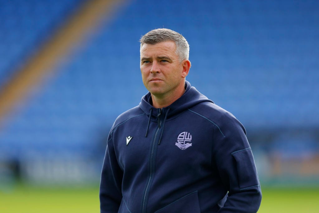 Steven Schumacher ahead of Bolton Wanderers against Shrewsbury Town