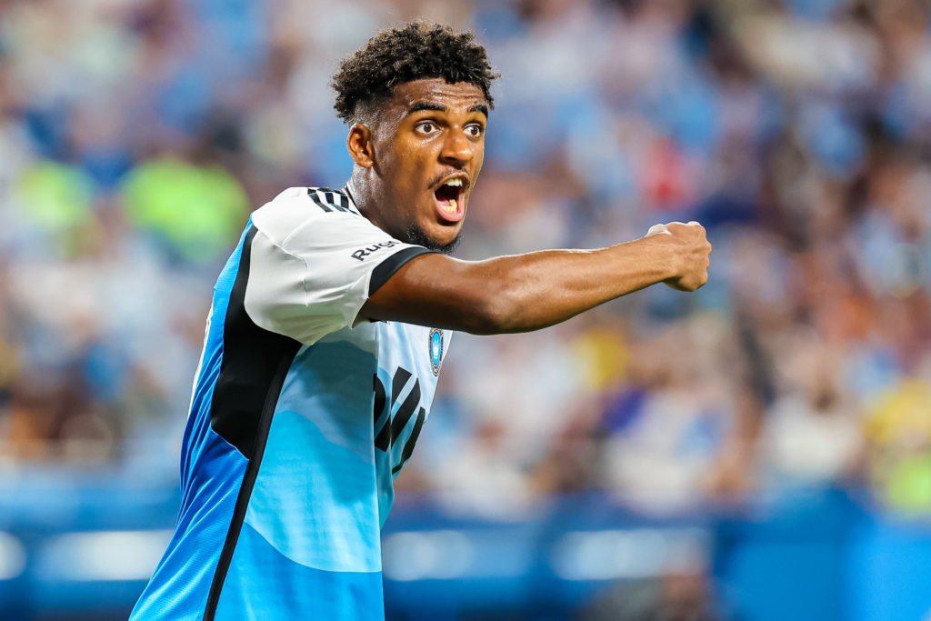 Adilson Malanda in action for Charlotte FC against Toronto FC