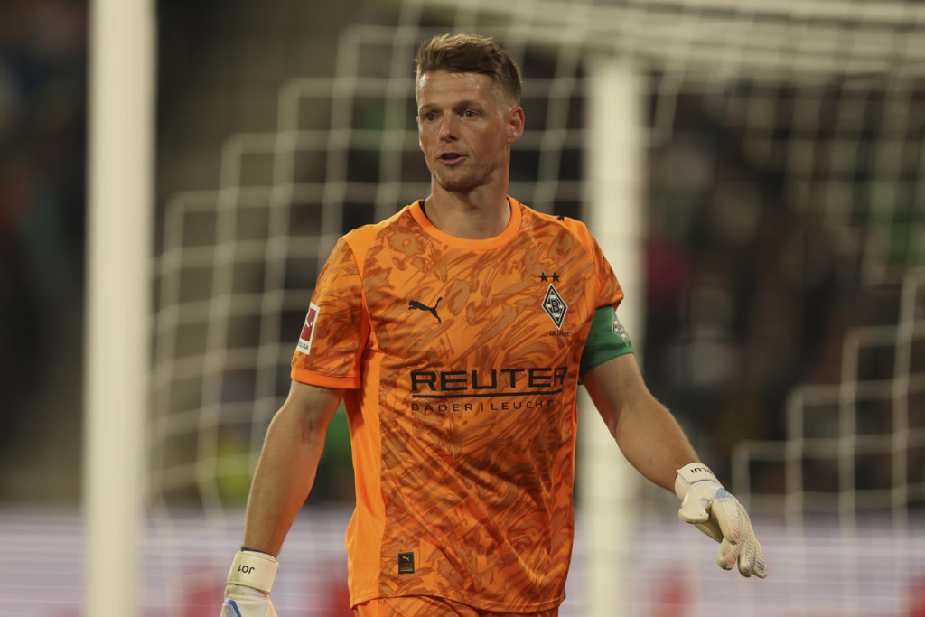 Jonas Omlin playing in a friendly for Borussia Monchengladbach