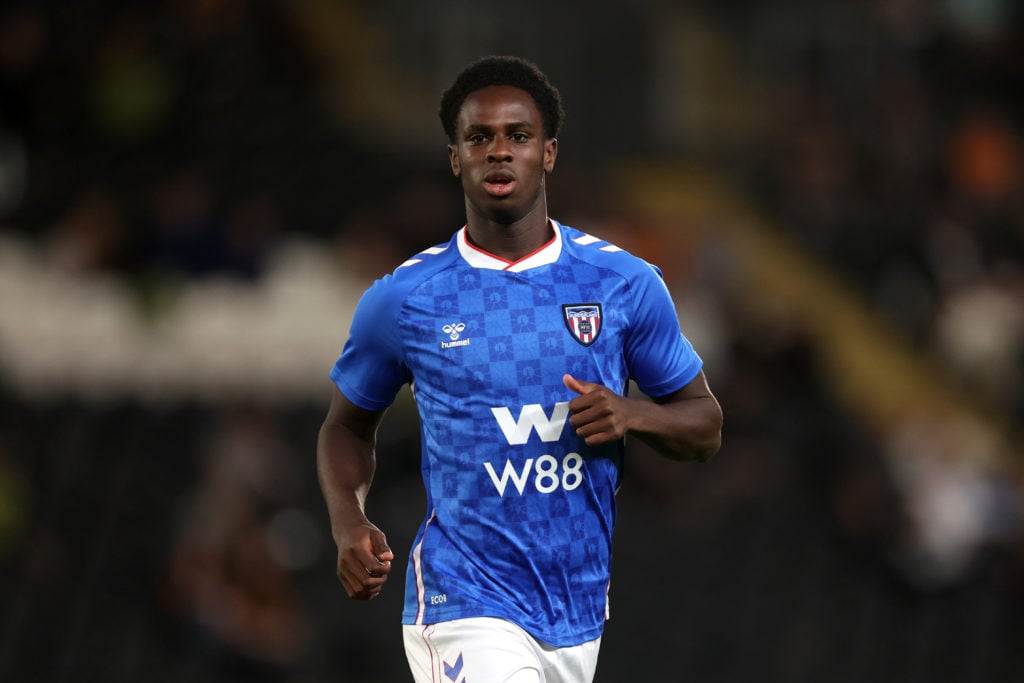 Trey Ogunsuyi in action against Hull City for Sunderland AFC in a Pre-Season Friendly