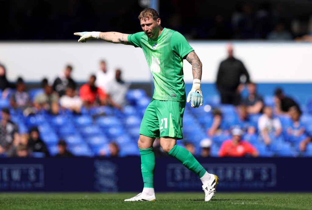 Ryan Allsop of Birmingham City gestures
