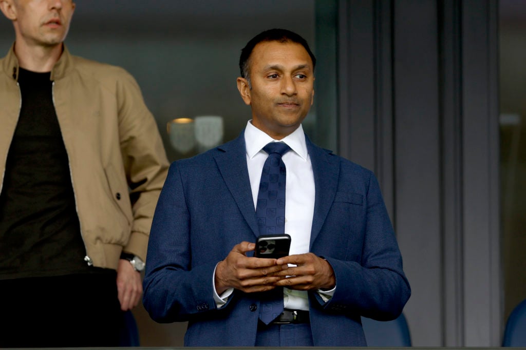 Shilen Patel Owner and Chairman of West Bromwich Albion watches on from the stands at the Hawthorns before the Blackburn Rovers game