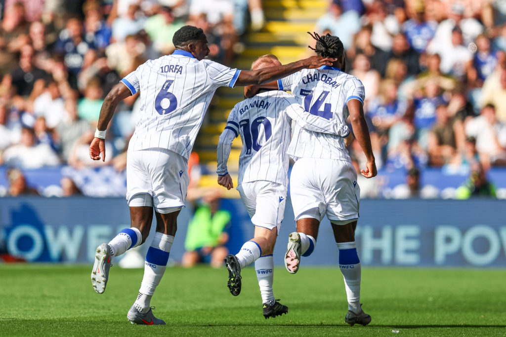 Sheffield Wednesday players celebrate during Leicester City v Sheffield Wednesday - Sky Bet Championship