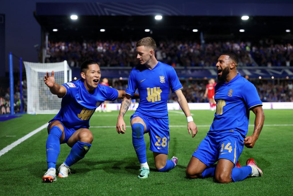 Jay Stansfield of Birmingham City celebrates