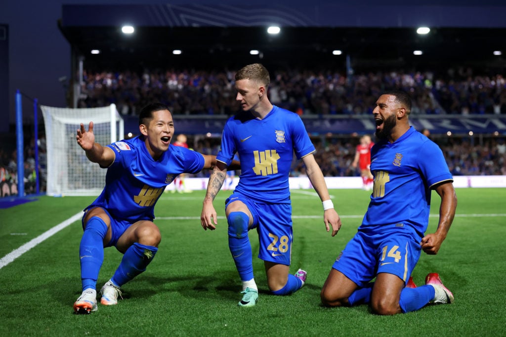 Jay Stansfield of Birmingham City celebrates