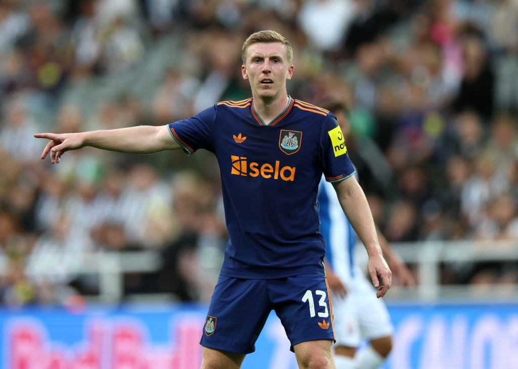 Matt Targett in action for Newcastle United vs RCD Espanyol in a Pre-Season Friendly