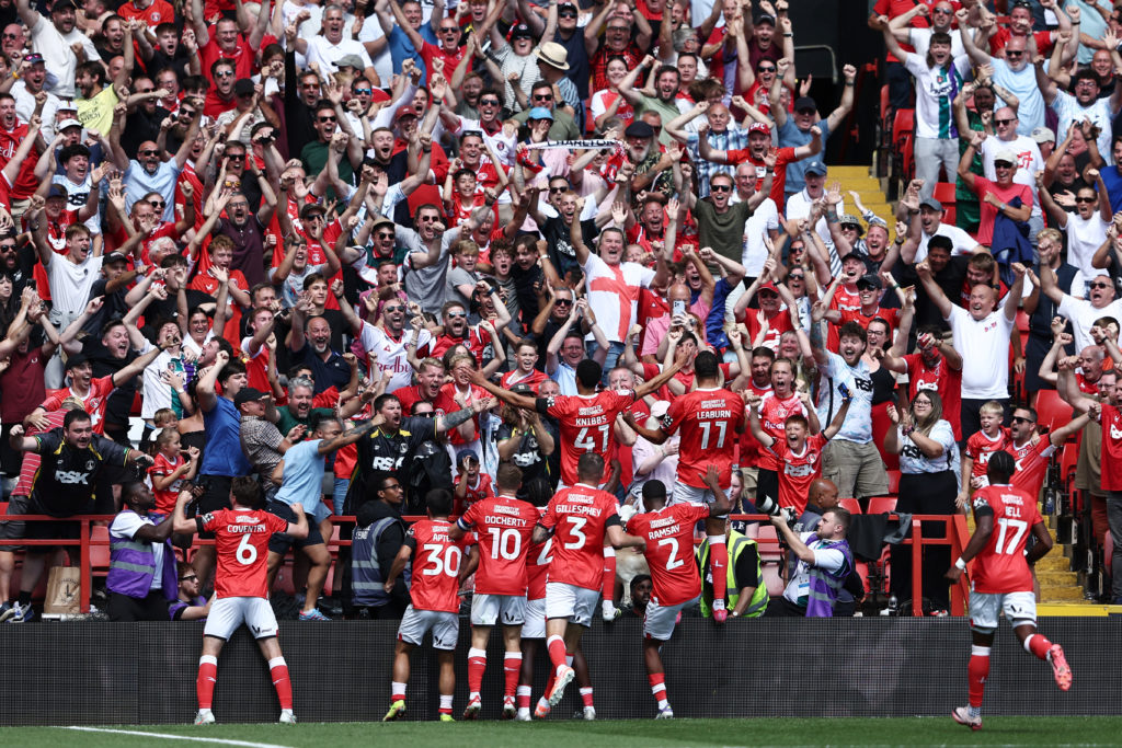 Charlton fans celebrating against Watford