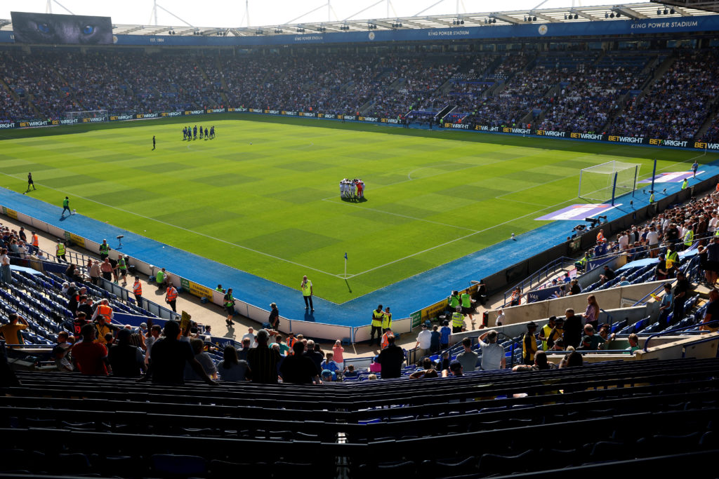 King Power Stadium view from the away end