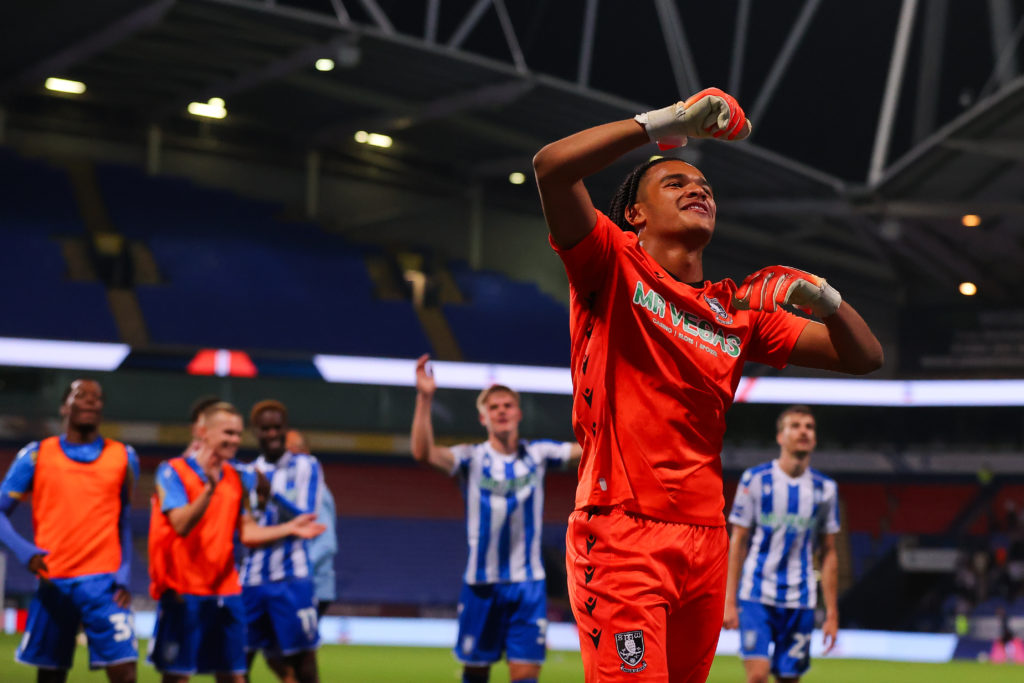 Pierce Charles of Sheffield Wednesday celebrates