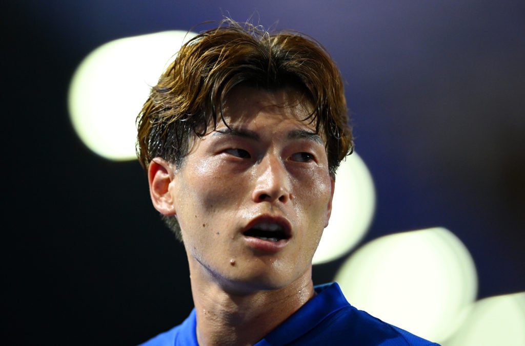 Kyogo Furuhashi of Birmingham City looks on
