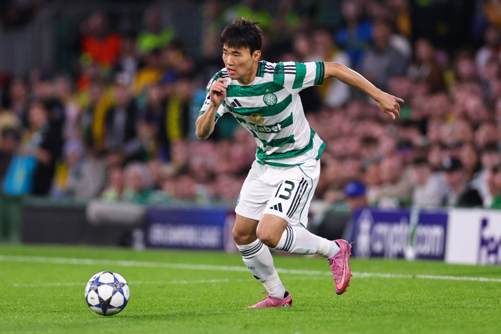 Yang playing for Celtic in the Champions League