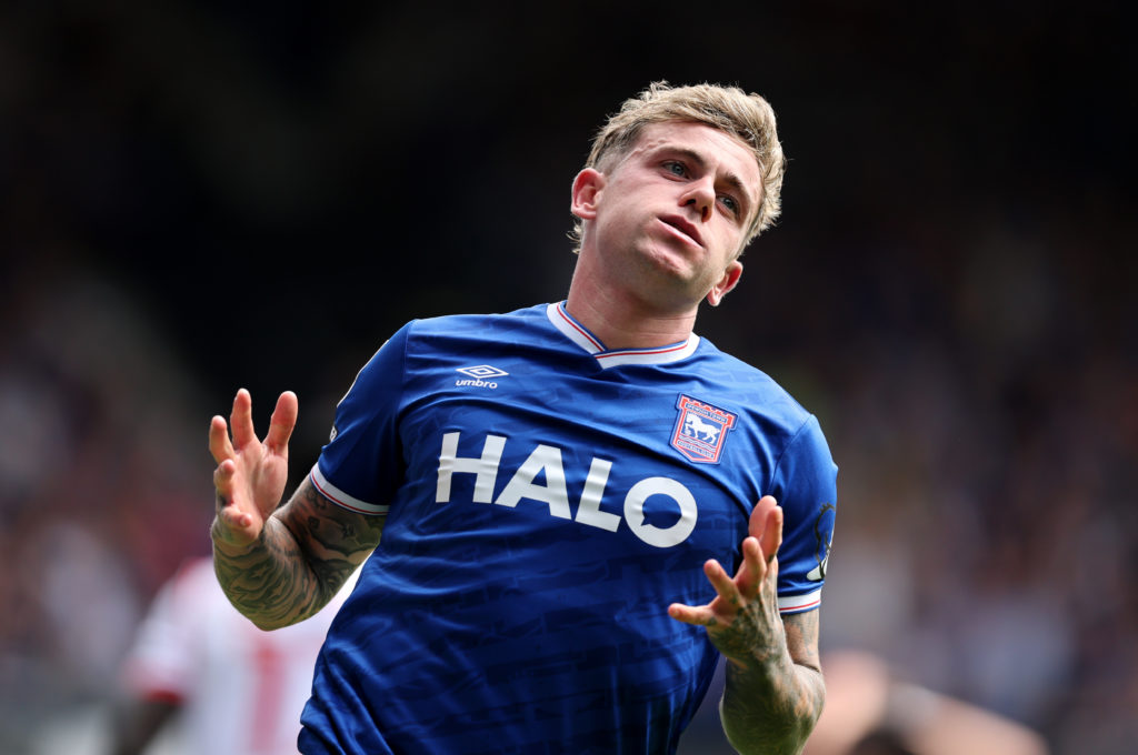 Sammie Szmodics of Ipswich Town reacts during the Sky Bet Championship match between Ipswich Town and Southampton