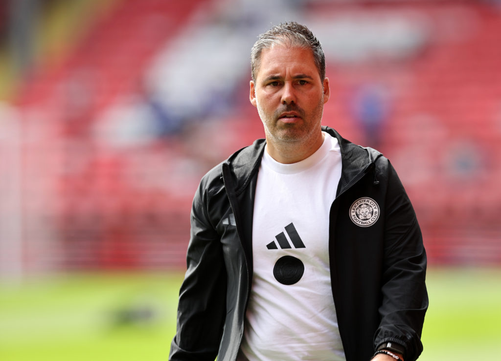 Marti Cifuentes arrives with the Leicester City squad for the Championship game vs Charlton Athletic