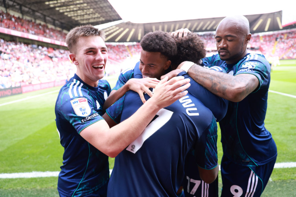 Abdul Fatawu Leicester City celebrates