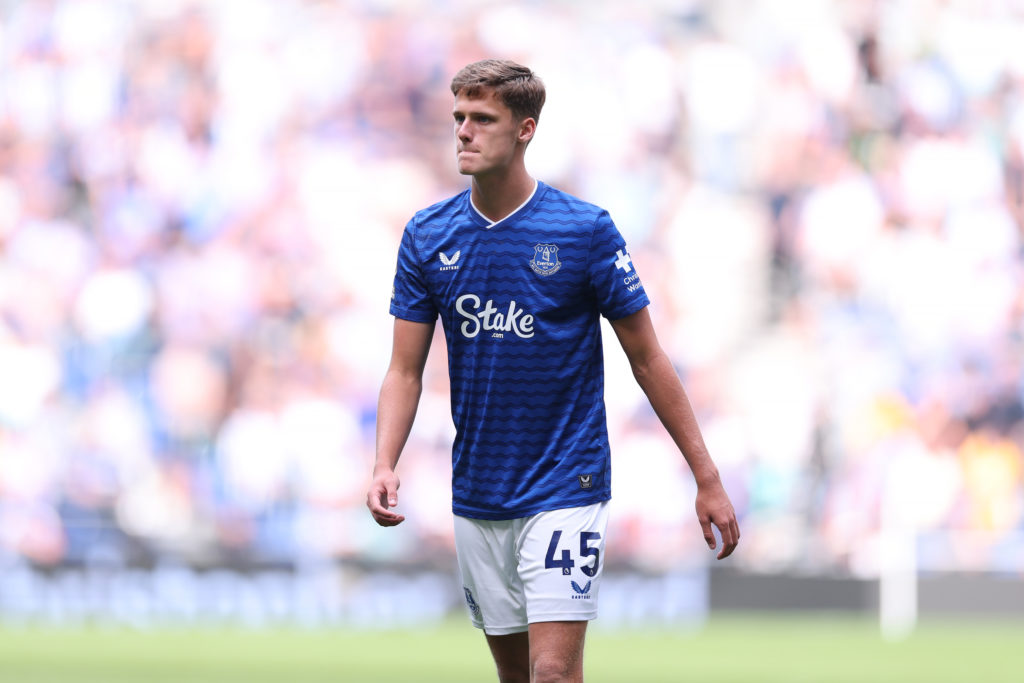 Harrison Armstrong in action for Everton against Brighton & Hove Albion