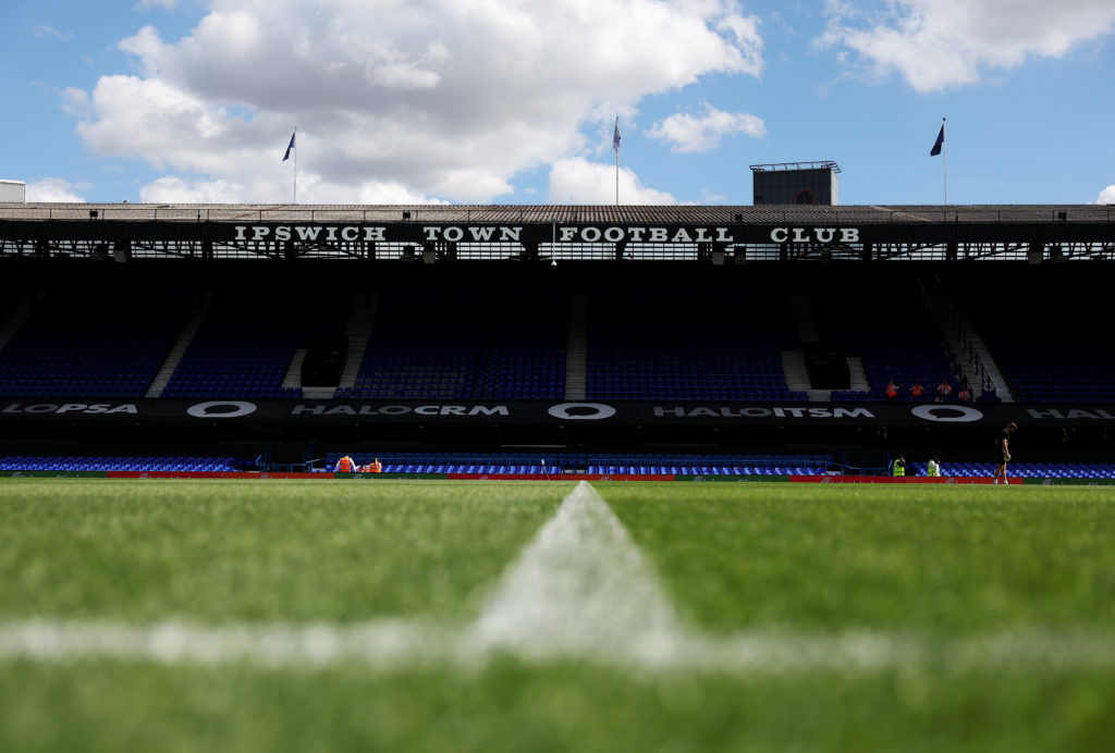 A general view inside the stadium before the Sky Bet Championship match between Ipswich Town and Derby County at Portman Road