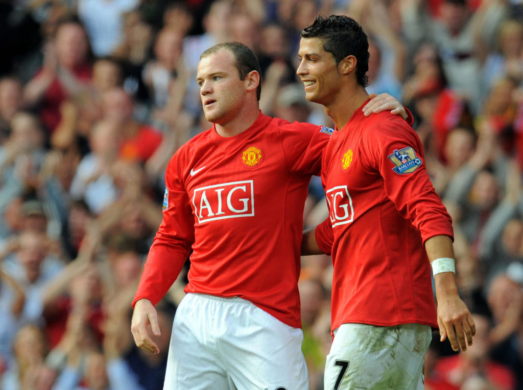 Wayne Rooney and Cristiano Ronaldo for Manchester United