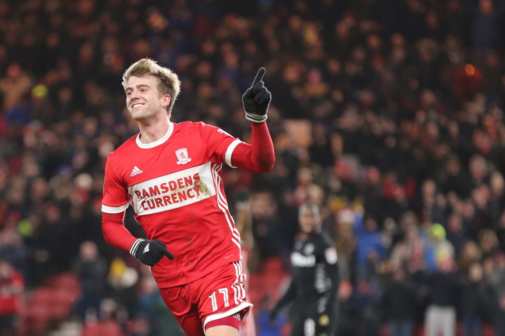 Patrick Bamford of Middlesbrough celebrates