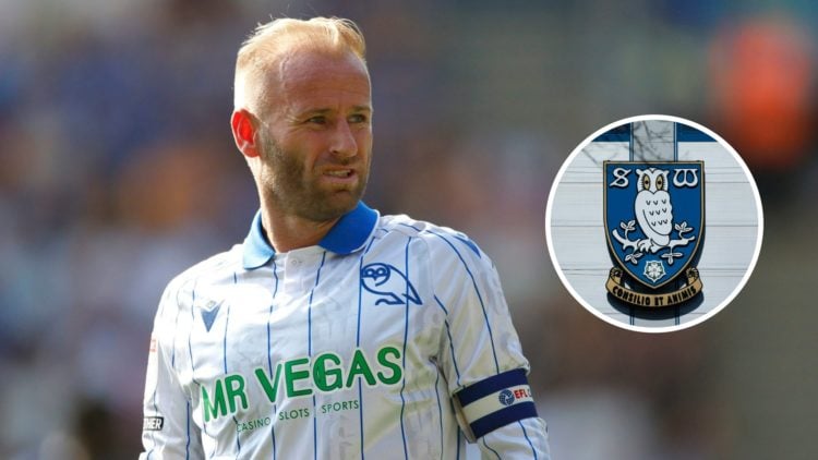 Barry Bannan of Sheffield Wednesday looks on. Inset, Sheffield Wednesday crest