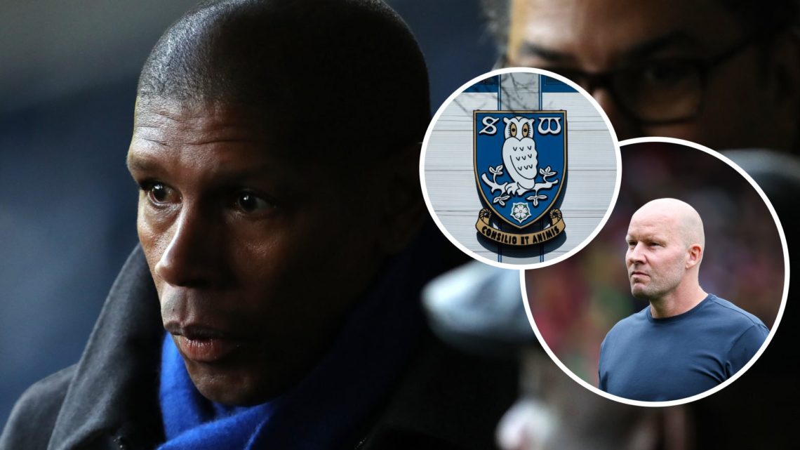 Sheffield Wednesday legend Carlton Palmer. Inset, club badge and Henrik Pedersen.