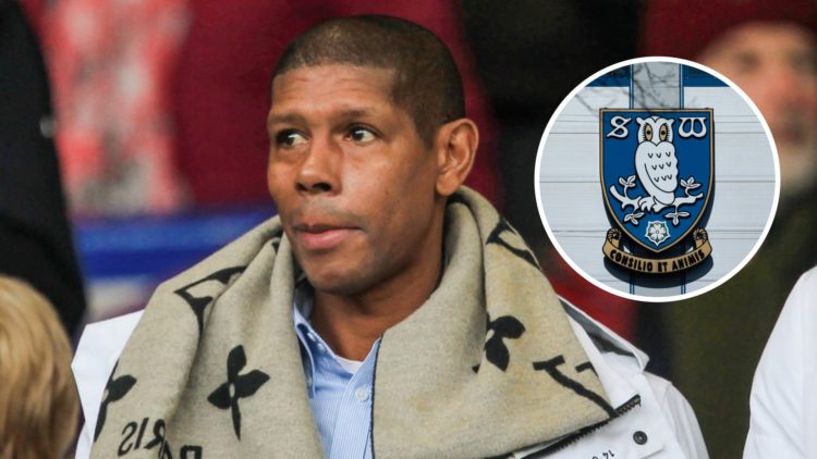 Former Sheffield Wednesday player Carlton Palmer, with club badge inset.