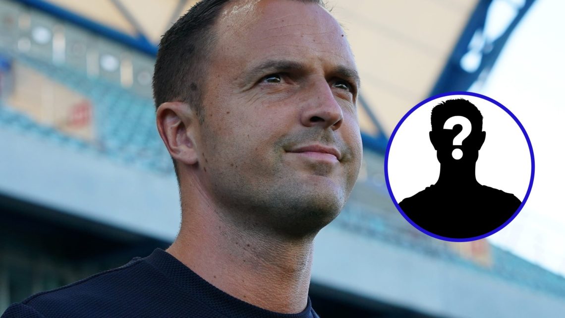 Birmingham City manager Chris Davies. Inset, mystery player graphic.