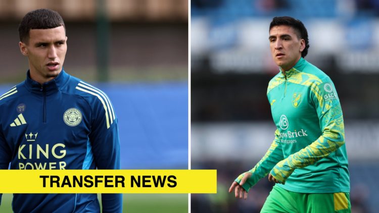 Bilal El Khannouss during a Leicester City training session, Marcelino Nunez warms up for Norwich City before a Championship season