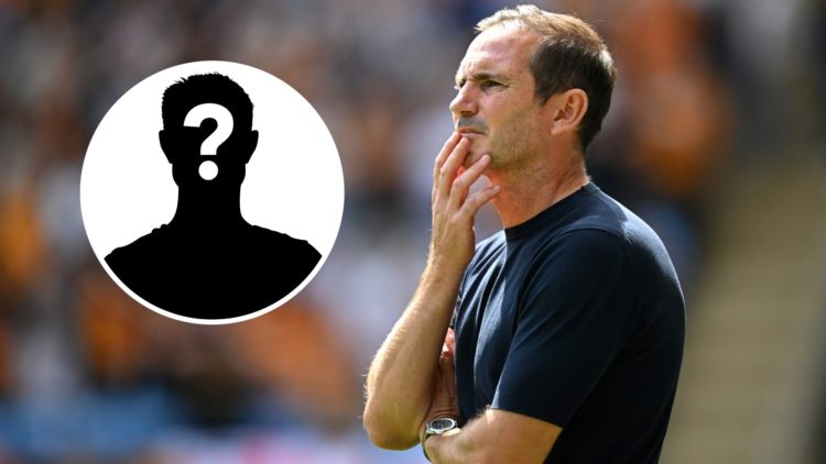 Coventry City manager Frank Lampard with mystery player graphic.