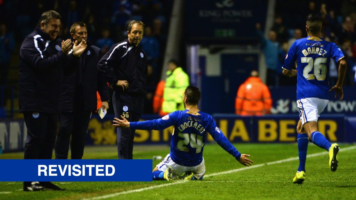 Anthony Knockaert celebrates after scoring for Leicester City vs Sheffield Wednesday in the Championship