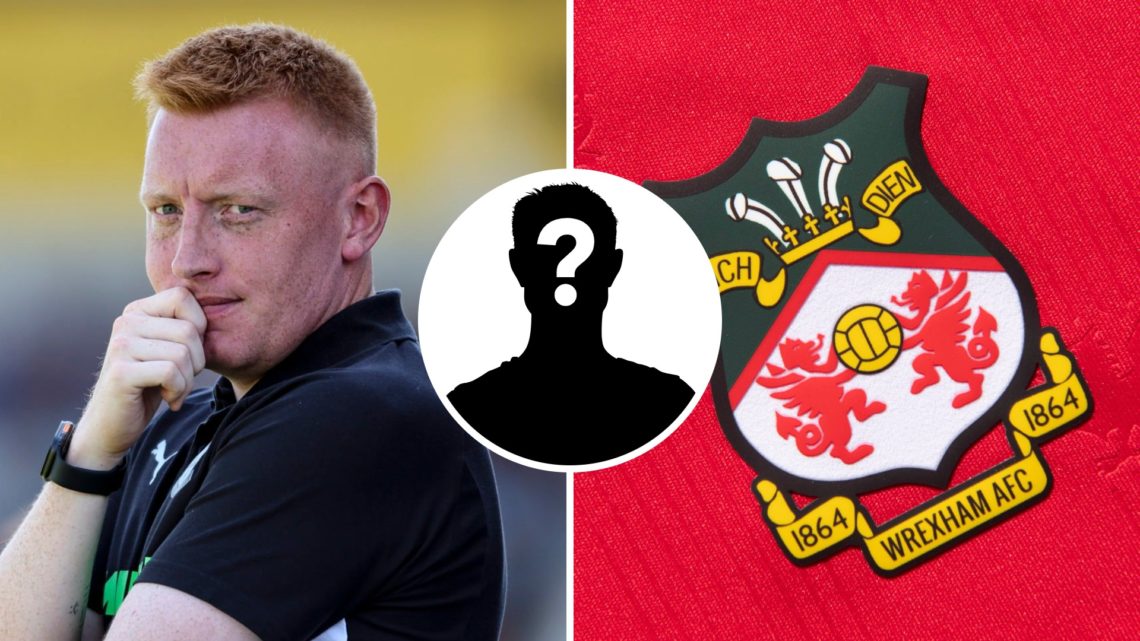 Southampton FC head coach Will Still reacts during a pre-season friendly, and the Wrexham AFC badge. Inset, a mystery player