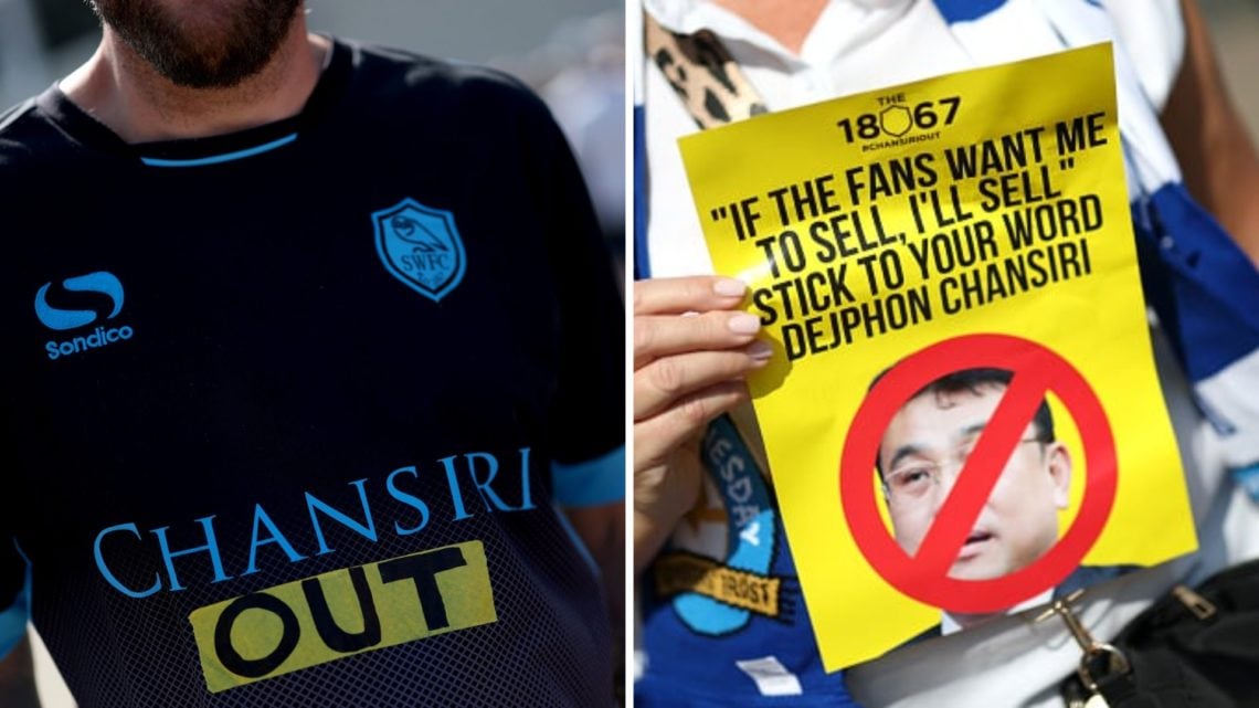 A detailed view of the flyers Sheffield Wednesday fans have produced as they continue their protests, Sheffield Wednesday fans protest against owne...