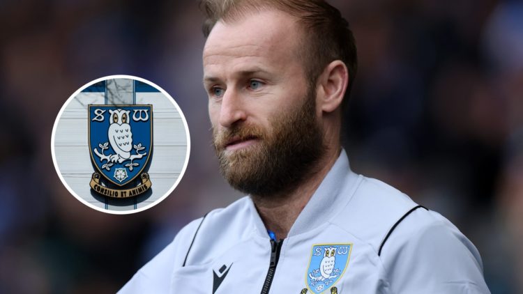 Sheffield Wednesday FC captain Barry Bannan before a Championship game, and inset, the Sheffield Wednesday FC badge.