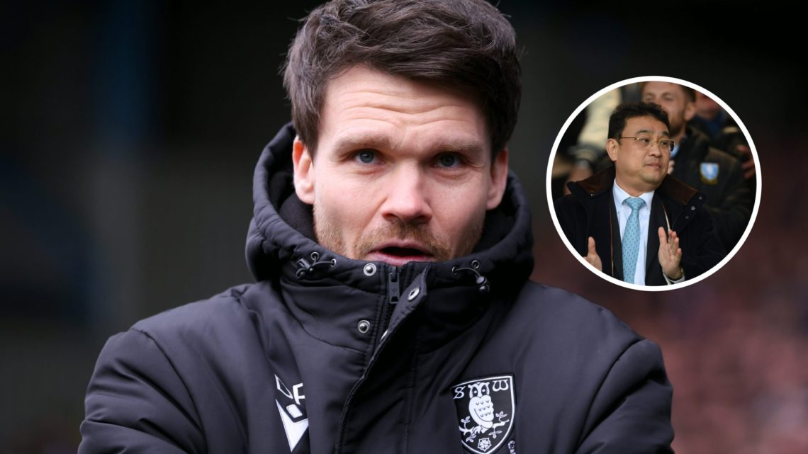 Danny Rohl, manager of Sheffield Wednesday before the Sky Bet Championship match between Sheffield Wednesday FC and Sheffield United FC. Inset, She...