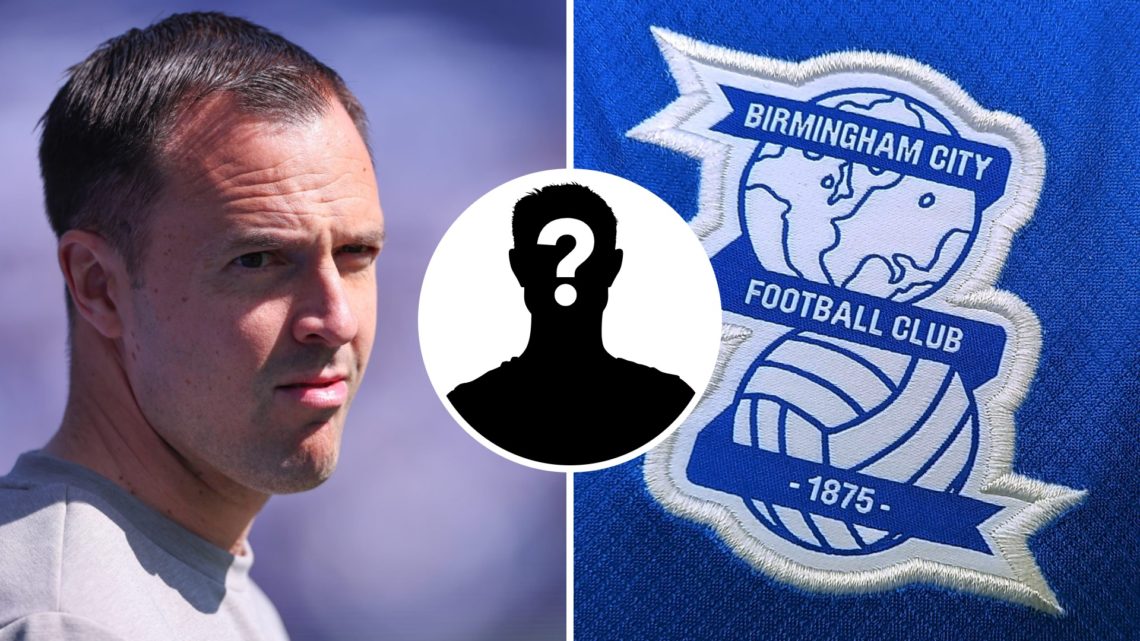 Chris Davies before Birmingham City FC v Mansfield Town FC - Sky Bet League One. A detailed view of a Birmingham City badge is seen prior to the Ve...